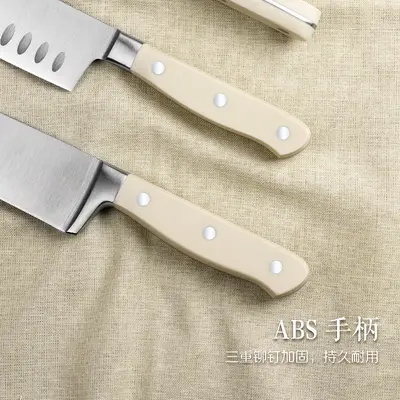 Stainless steel knife set with ABS handle chef and steak knives