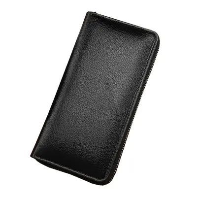 Men's Long Clutch Wallet with Zipper and Large Capacity - 8