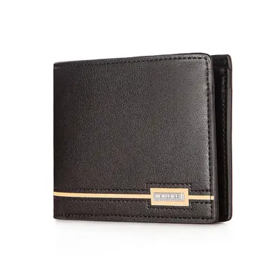 Men's Short Bifold Wallet, PU, Multi-Card Slots, Large Capacity - 6