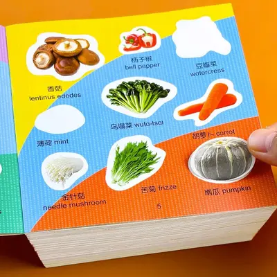Lernbuch mit Stickern Baby Erkennungsentwicklung - 3