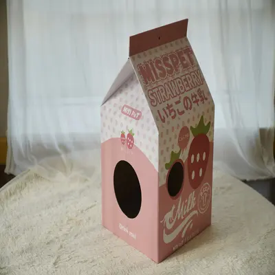 MISSPET Milchkarton-Katzenkratzbrett, Wellpappe-Katzenhaus - 12