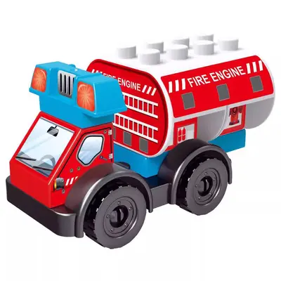 Children's building block toy car King Capsule cartoon small particle construction vehicle boys' toy student gift play Pretend