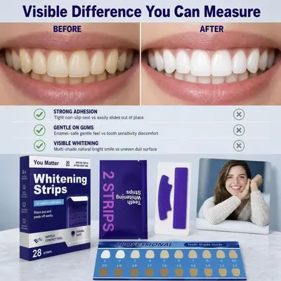 Fresh Purple Teeth Whitening Strips, Remove Stains and Yellowing - 4