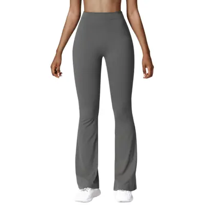 Yoga-Schlaghosen mit V-Taille, Hochbund, schnelltrocknend