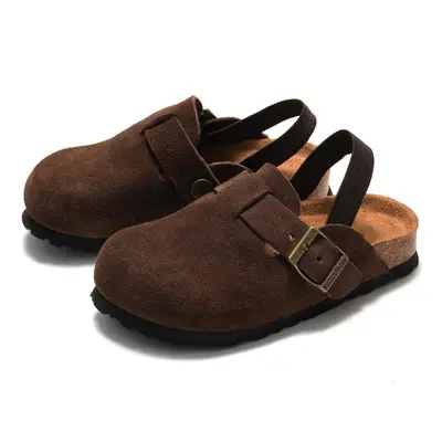 Children's Genuine Leather Cork Sandals, Autumn and Winter, Nubuck