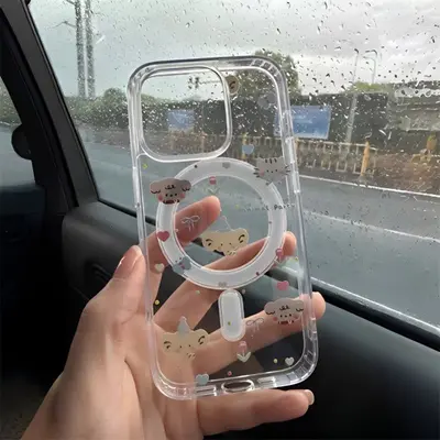 简约少女透明磁吸适用苹果17promax手机壳17 16透明磁吸11亚克力 - 3