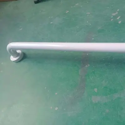 Non-Slip Bathroom Grab Bar for Elderly, Aluminum with Black Handle - 10
