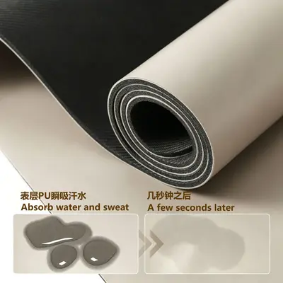 Non-Slip Thick PU Rubber Yoga Mat, Silent and Shock-Absorbing - 4