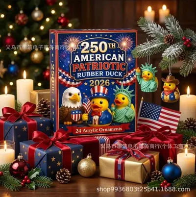 2026 Adventskalender Gummiente Blindbox, USA-Thema