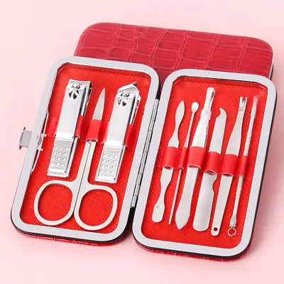 9-teiliges Maniküre-Pediküre- und Augenbrauenschnitt-Set - 8