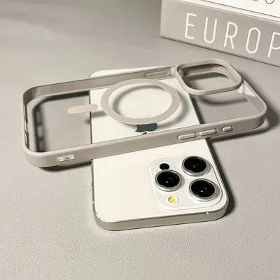 Transparent Magnetic Silicone Case for iPhone 18 Pro Max, Drop-Resistant - 9