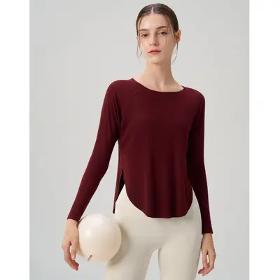 Summer yoga wear, bare-sensation, loose fit, long sleeve