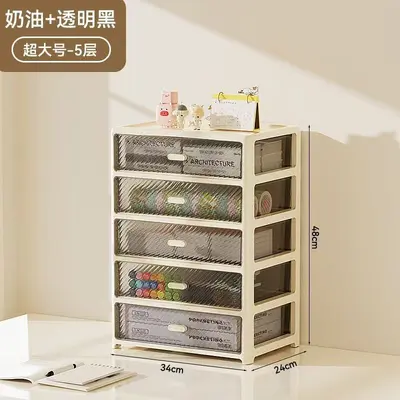 Storage box, multi-layer drawer, transparent, desktop organizer - 9