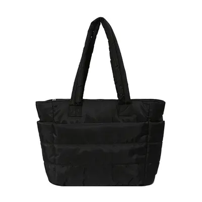 Cross-border women's cotton tote bag, lightweight laptop bag, suburban high-capacity travel bag, shoulder bag, customized LOGO - 9