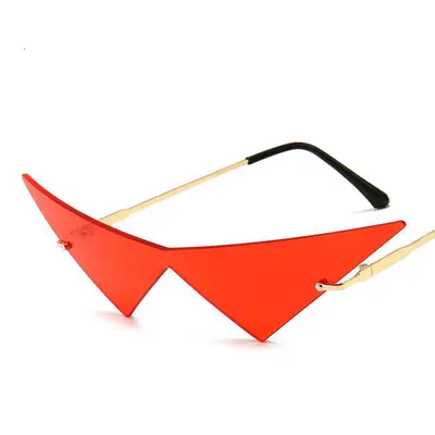Large Triangle Frame Personalized Sunglasses, Unisex Runway Style - 9