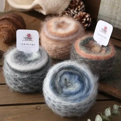 Kaleidoscope Gradient Mohair Yarn for Hand Knitting - 5