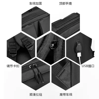 Laptop Backpack Men Large Capacity Business Travel School Bag - 5
