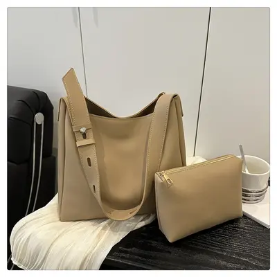 Große Damen-Pendlertasche, Mutter-Kind-Tasche, Vintage-Eimertasche - 7