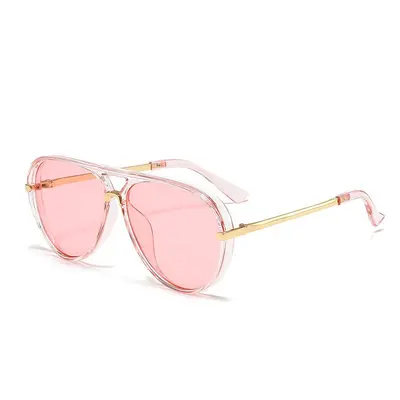 Retro Double-Bridge Large Frame Toad Sunglasses for Cycling - 5