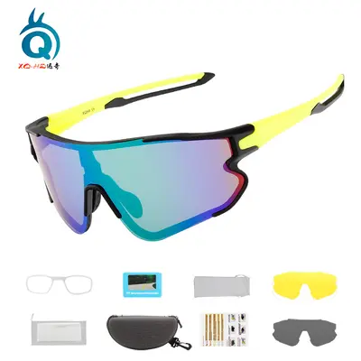 Polarize bisiklet gözlüğü, UV korumalı, miyop uyumlu, unisex