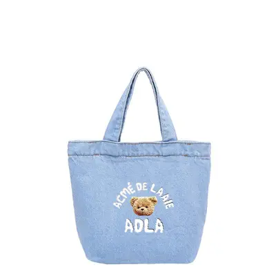 Women's Japanese-Style Denim Handbag, Large Capacity Bucket Bag