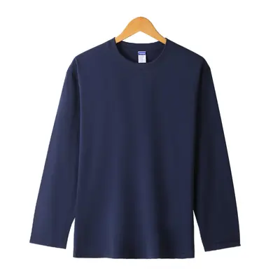 260 gram ağır gramajlı erkek t-shirt, çift iplik pamuk, uzun kollu - 10