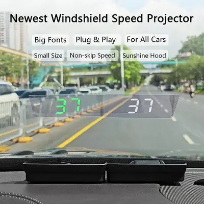 W1 Weiying yeni araba hud head-up display GPS hız göstergesi KMH/MPH sınır ötesi