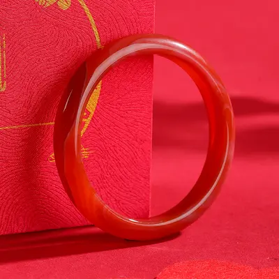 Jingde Jewelry Natural White Agate Bangle Round Bar Women's White Moonlight Chalcedony Bracelet Jewelry Gift Wholesale