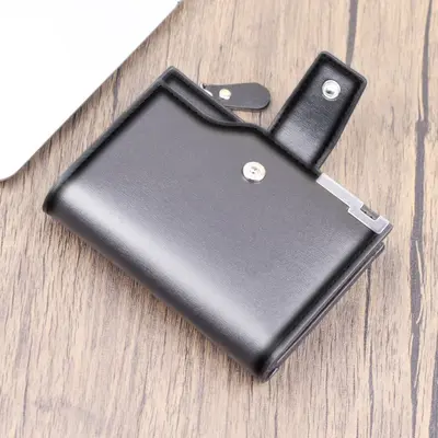 Herren-Kurzbrieftasche im Hochformat, Reißverschluss, Münzfach - 4