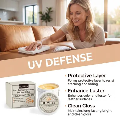 HOMEXA Leather and Furniture Care Cream, Soft Gloss Surface Renewal - 2