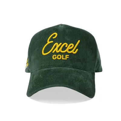 Green embroidered baseball cap men's adjustable
