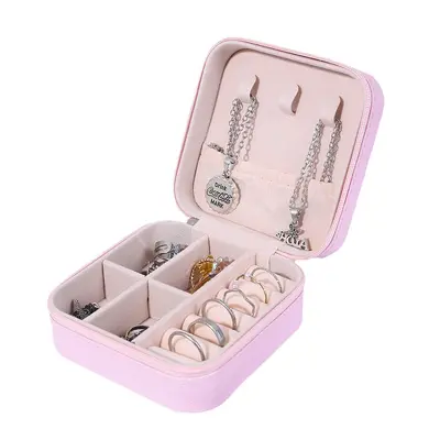 Portable travel jewelry box, simple earrings, necklaces, rings, jewelry boxes, PVC jewelry packaging boxes in stock
