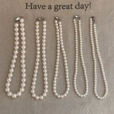 Perlenkette Französisch elegant Schlüsselbeinkette