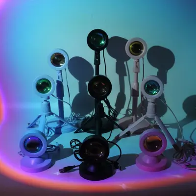Grenzüberschreitendes RGB Mini-Sonnenuntergangs-Foto-Ambientelicht LED-Stimmungslicht Live-Streaming Hintergrundwand Fotografie Ins-kreative Tischleuchte Sonnenuntergangslampe