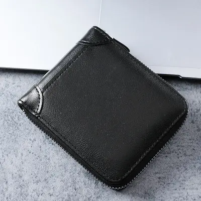 Men's Short Wallet with Multiple Card Slots and Driver's License Holder - 7