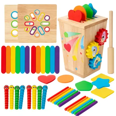 Montessori Sorting Box, Baby Educational Color and Shape Toy - 7