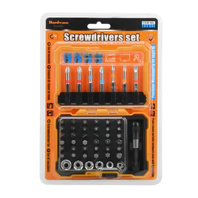 50-piece rainbow screwdriver bit set, powerful magnetic screwdriver tips, household tool kit, direct from manufacturer. - 8