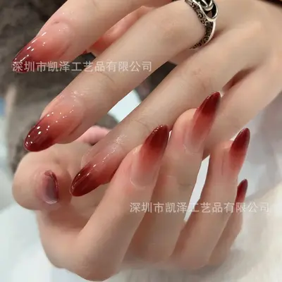 爆闪跨境凝胶美甲贴批发20指光疗照灯甲油胶指甲贴半烤美甲贴批发