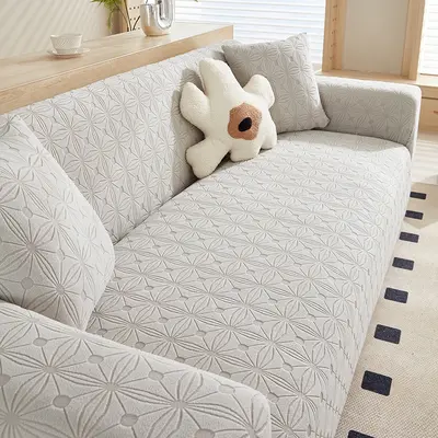2024 New Cream Style Elastic Sofa Cover All-Inclusive Universal Cover Universal Cat Scratch Prevention Sofa Cover Furniture Protector Non-Slip - 12