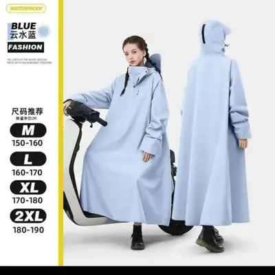 Electric vehicle raincoat poncho, full-length waterproof - 10
