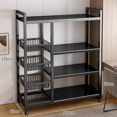 Kitchen storage shelf multi-layer mobile vegetable basket - 3