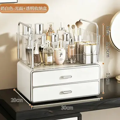 Cosmetics storage box with drawers, dustproof - 7