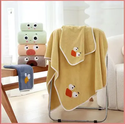 Mercan Kadife Banyo Havlusu 2'li Set