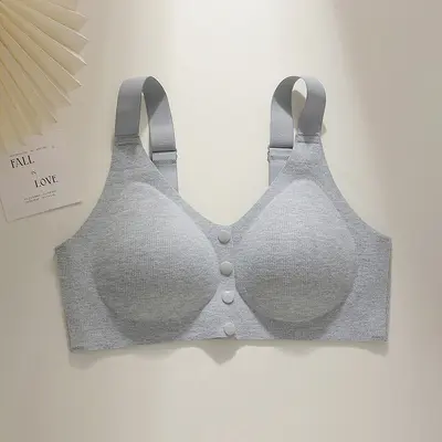 Front-Closure Seamless Wireless Bra, Shaping, Fixed Cup - 9