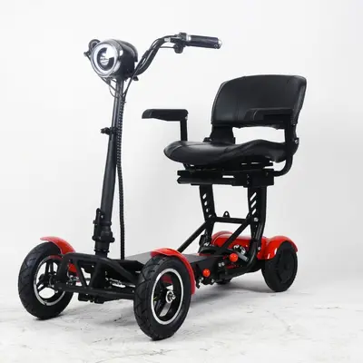 Faltbares Elektro-Seniorenmobil mit großer Reichweite, kompakter Vierrad-Elektroroller für Erwachsene im Haushalt, starke Leistung, intelligent und komfortabel
