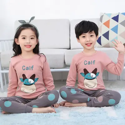 Kinder-Pyjama-Set aus Reiner Baumwolle für Herbst und Winter