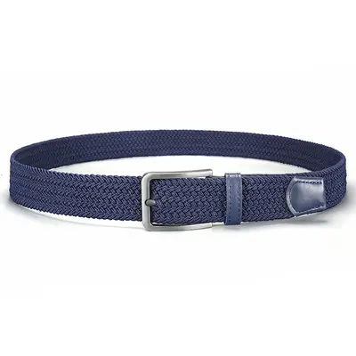 2025 Men's Youth Woven Canvas Belt Elastic Woven Belt Fashion Men's Woven Trouser Belt - 9