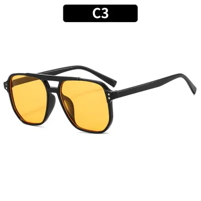 Neue grenzüberschreitende doppelschienige Flieger-Sonnenbrille, europäischer und amerikanischer Stil Herren-Fahrerbrille, hochwertige modische Damen-Sonnenbrille - 11