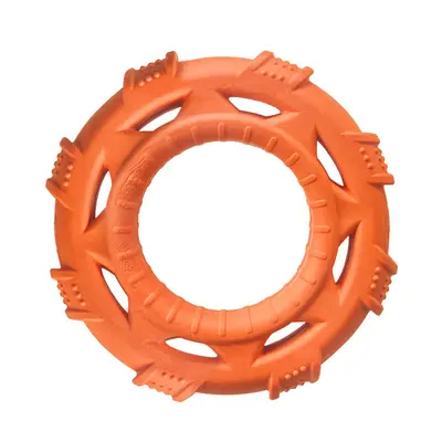 Aisenwell Large Dog Interactive Pull Ring Toy Frisbee, TPR Foam Material Pull Ring Dog Ring Molar Chew Resistant
