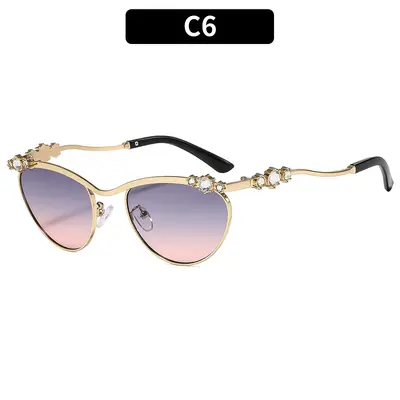 Rhinestone Polygon Sunglasses, European and American Style - 12